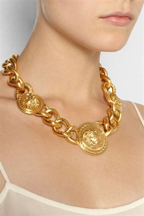 versace gold jewelry replica|Versace necklace 18k gold.